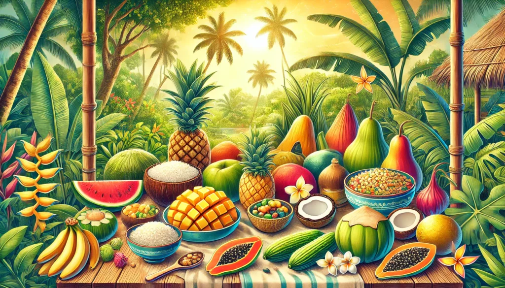 What foods are in humid tropical climates