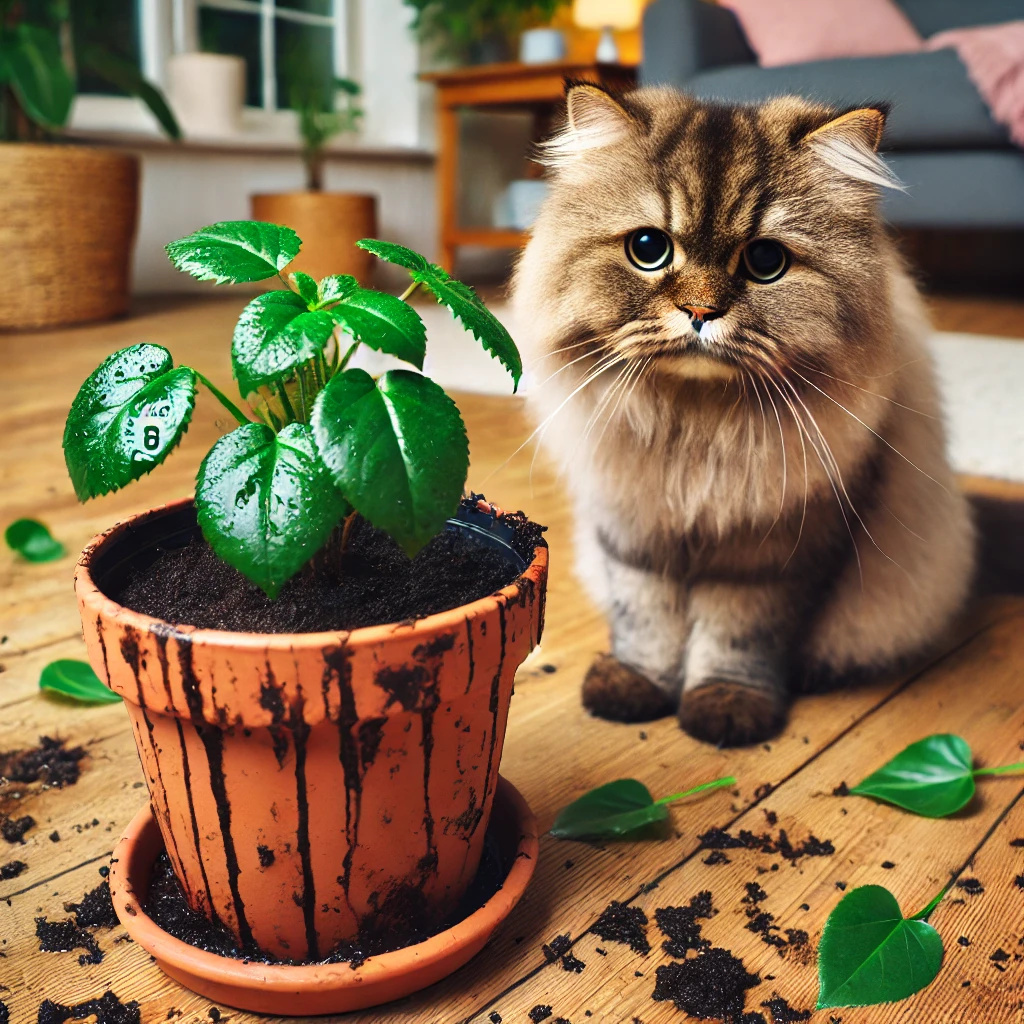 My cat peed in my plant